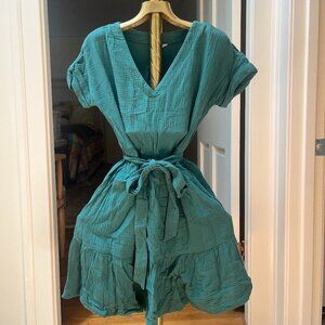 Linen Green A-line Gap Dress